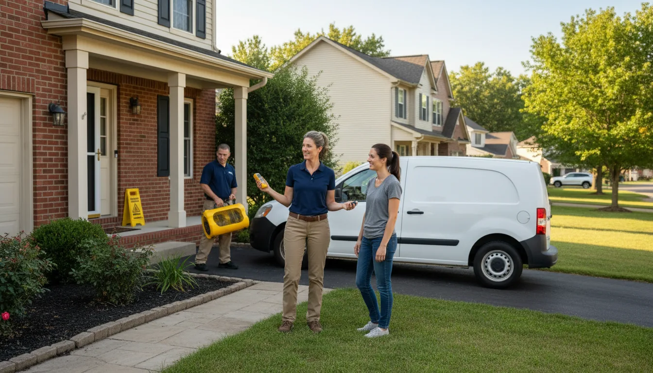 Residential water damage restoration in Karthaus, PA